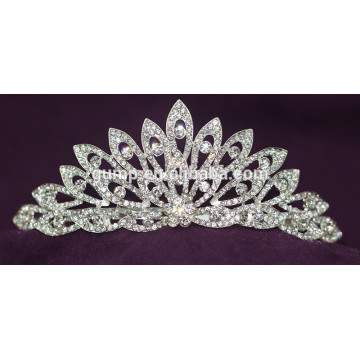 Bonne qualité Mini décoratif Cristal brillant Bridal Crown Custom Tiara de mariage